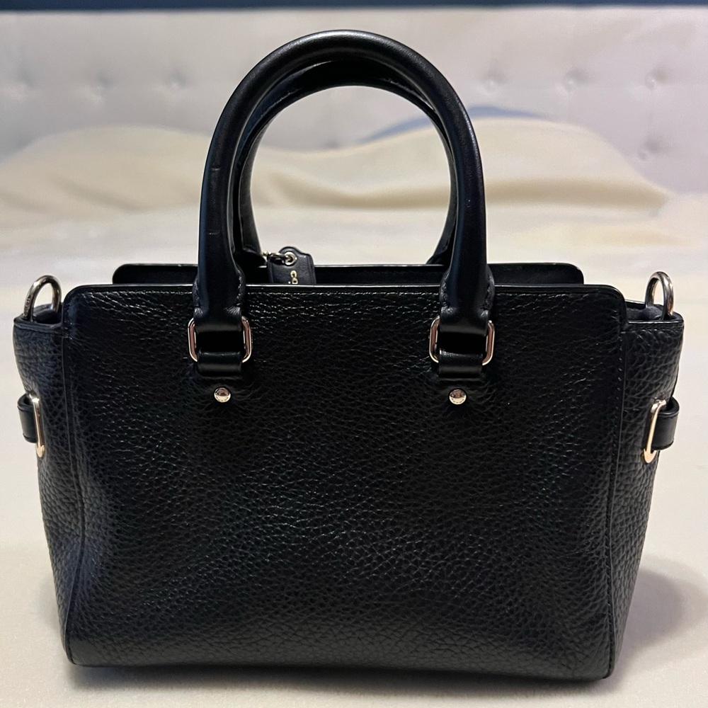 COACH Mini Blake Carryall in Black Pebbled Leather - Picture 4 of 11